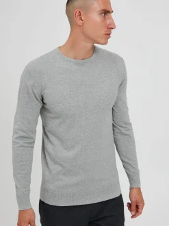 Indicode Herren Rundhalspullover - IDBadan in grau
