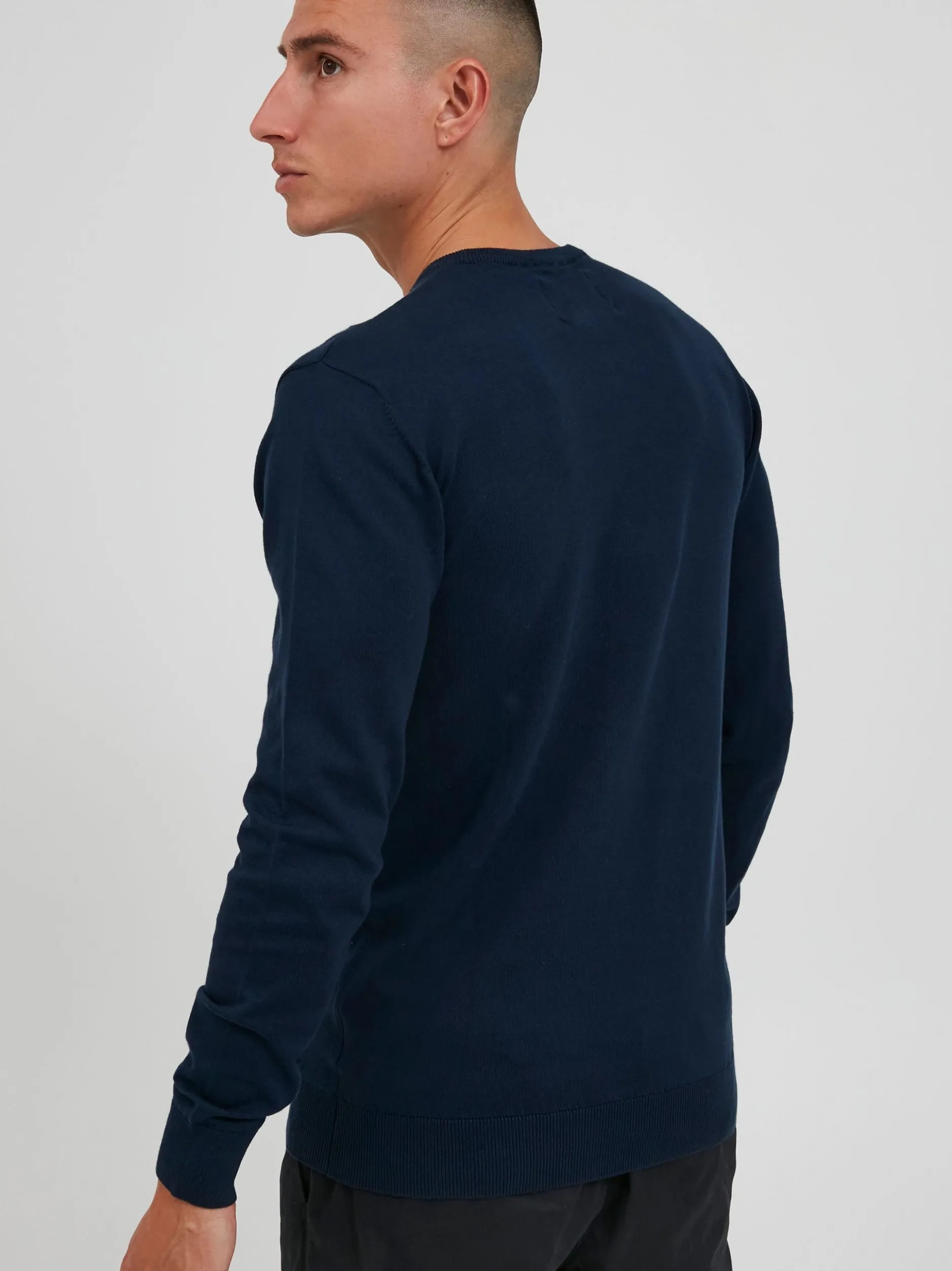 Indicode Herren Rundhalspullover - IDBadan in marine