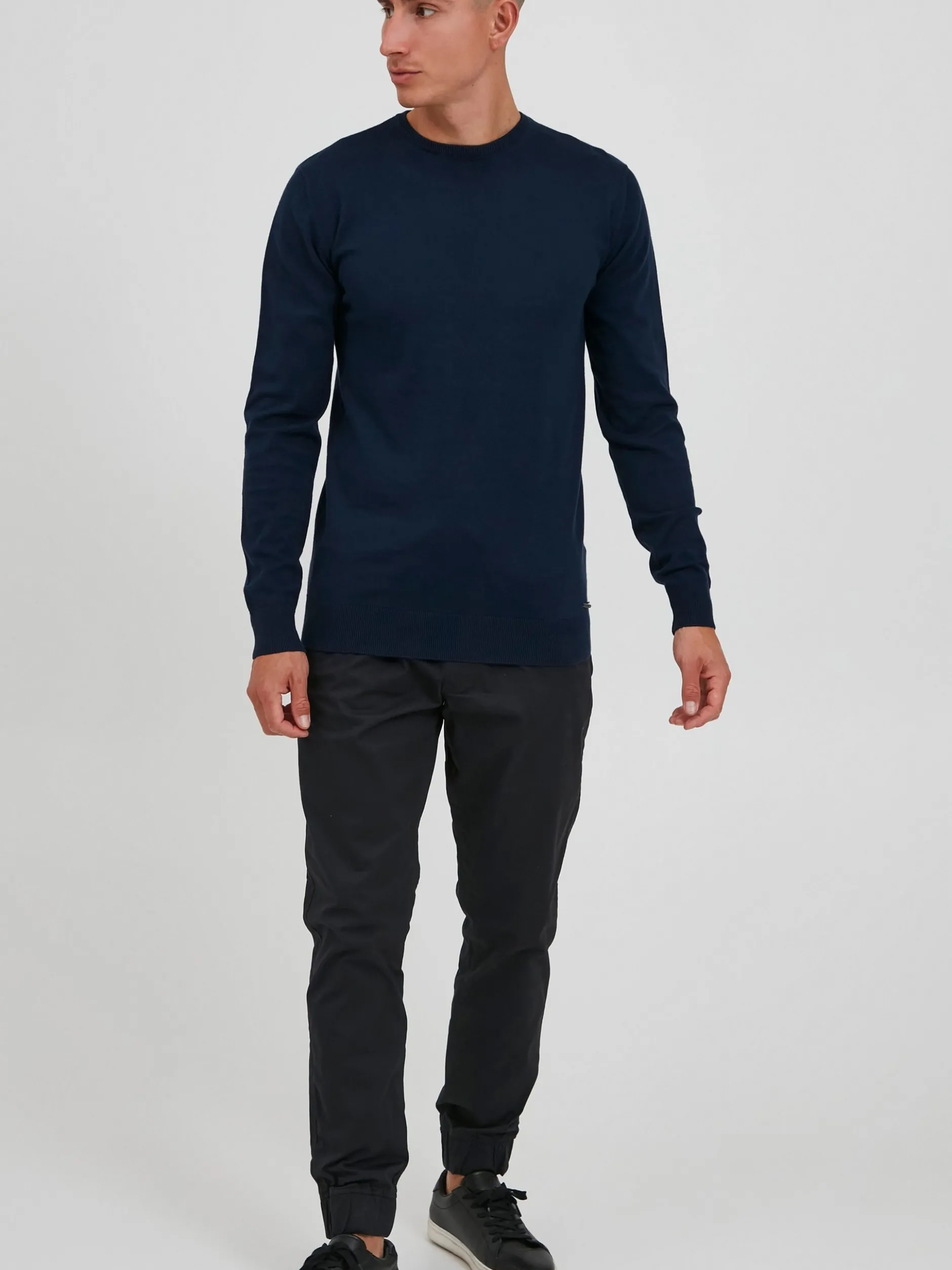 Indicode Herren Rundhalspullover - IDBadan in marine
