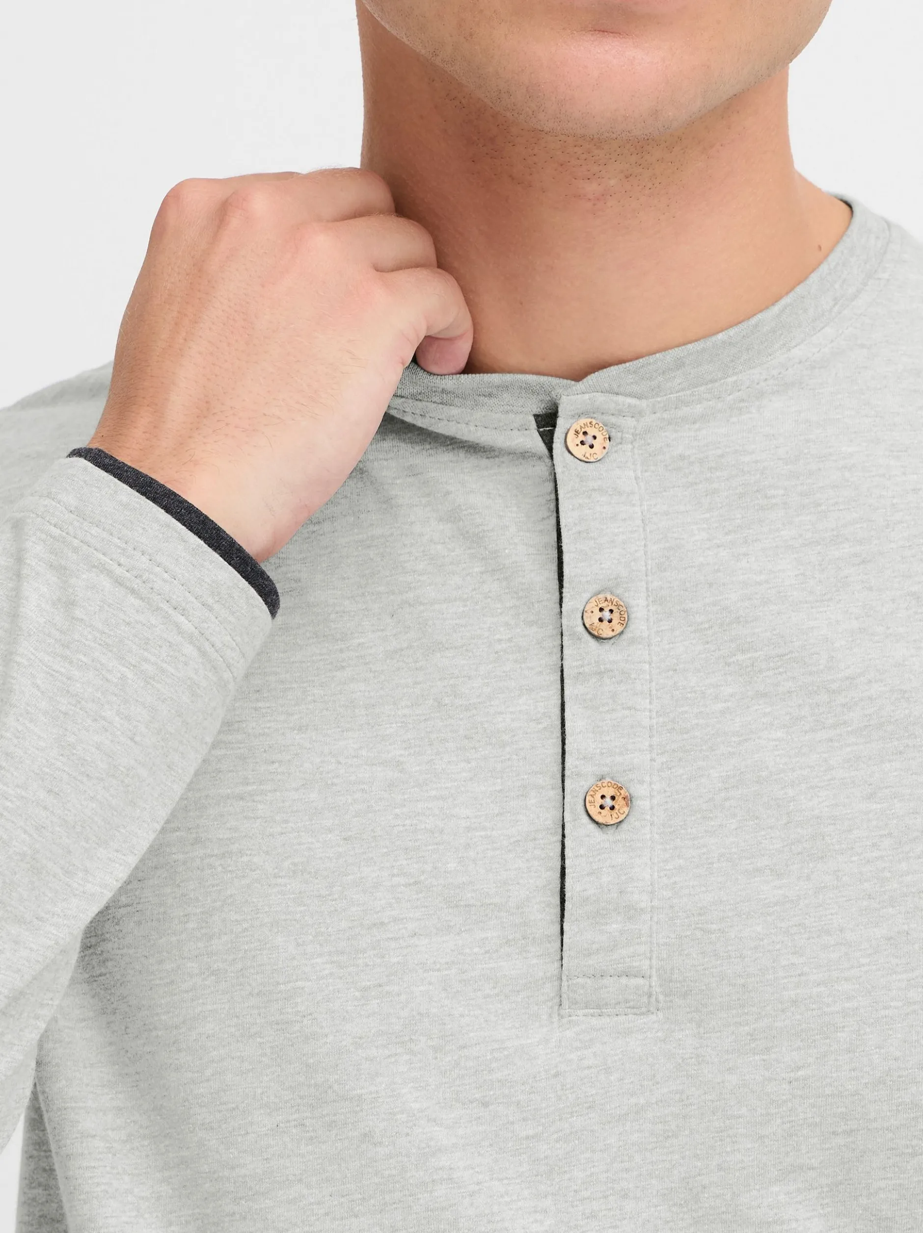 Indicode Herren Rundhalsshirt - IDGifford in grau