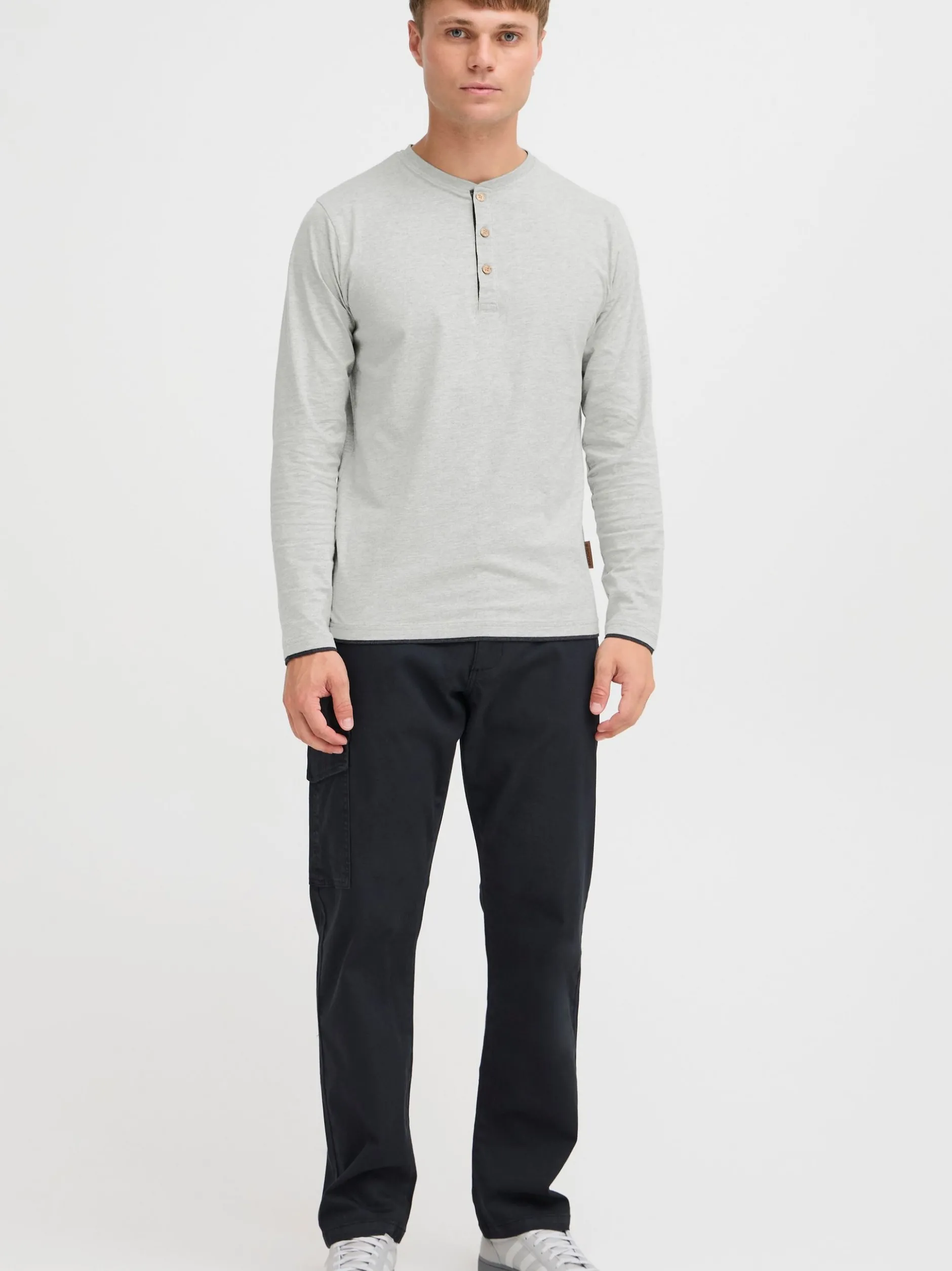 Indicode Herren Rundhalsshirt - IDGifford in grau