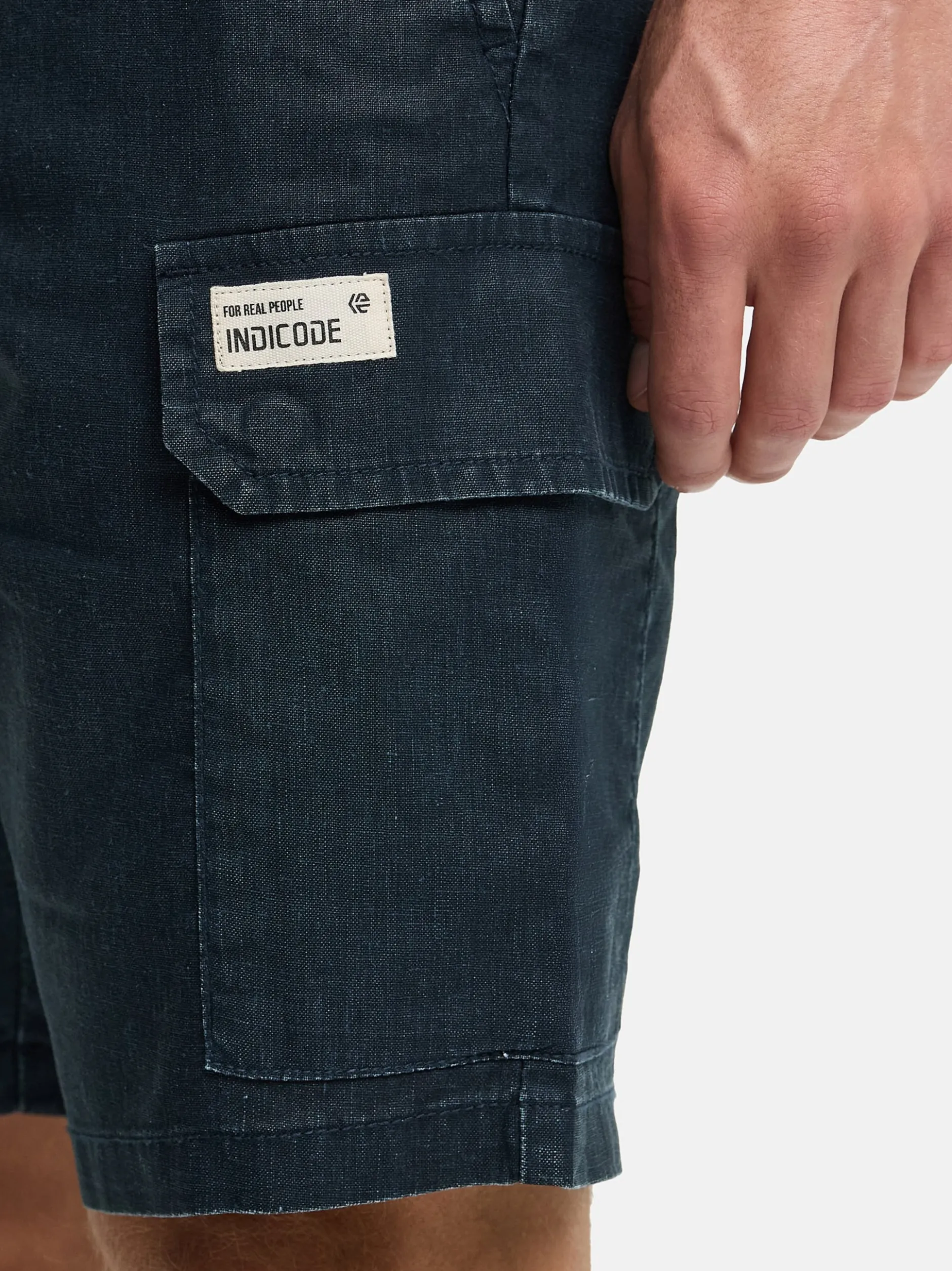 Indicode Herren Shorts Cargo - INCorry in blau