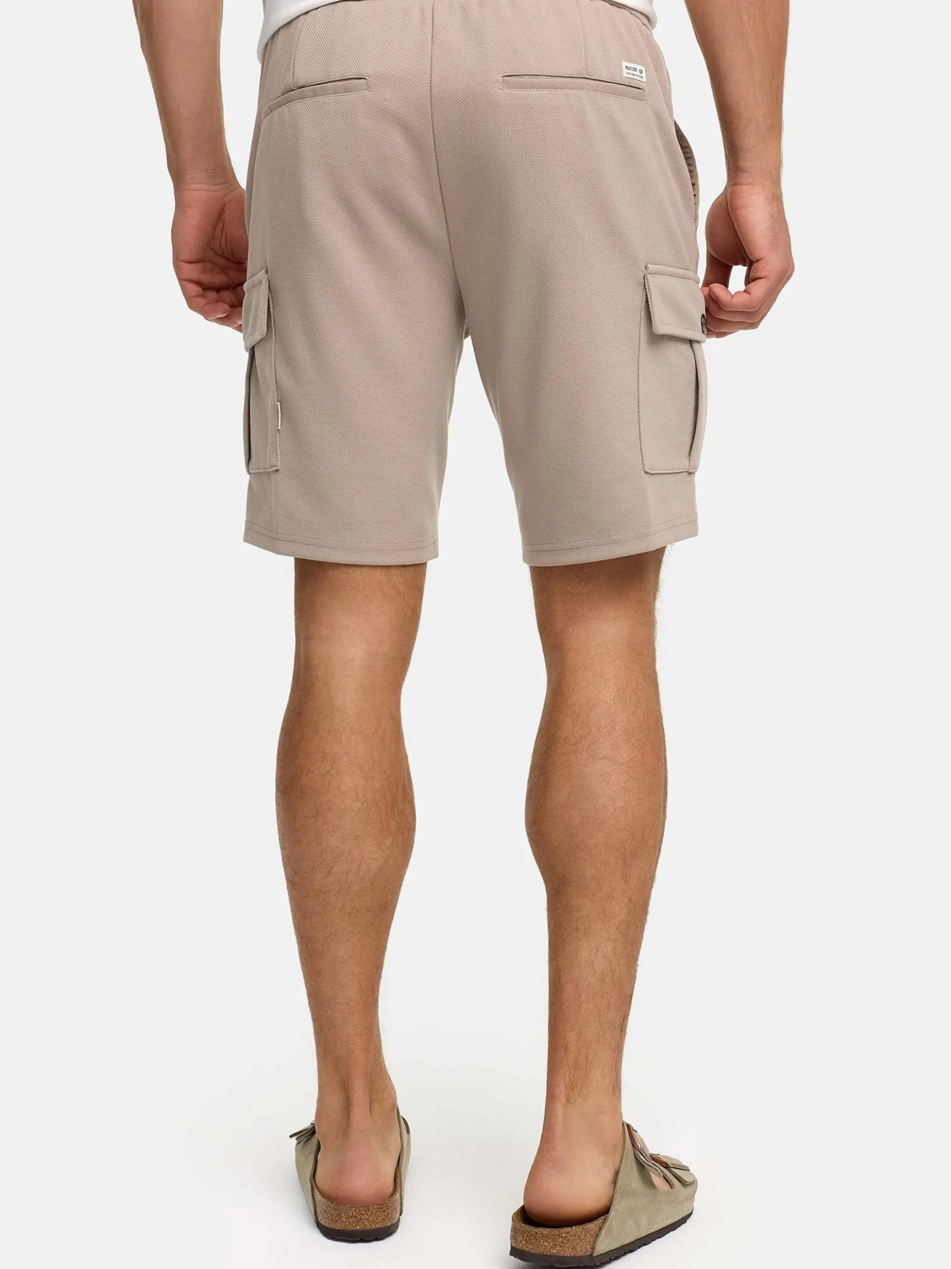 Indicode Herren Shorts Cargo - INNezzo Cargo Shorts in taupe beige