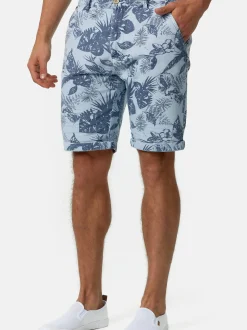 Indicode Herren Shorts Chino - Curtain in hellblau blau