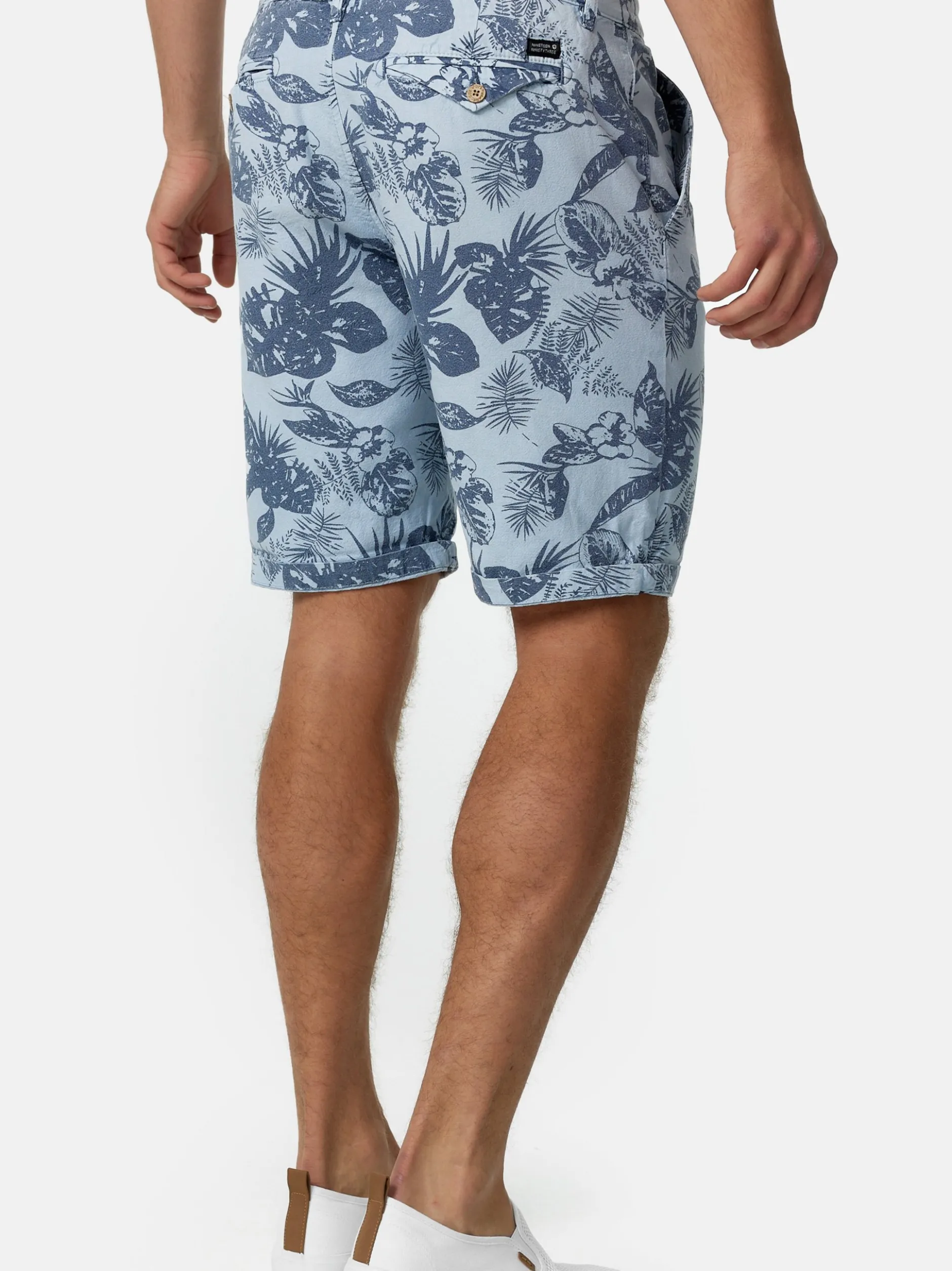 Indicode Herren Shorts Chino - Curtain in hellblau blau