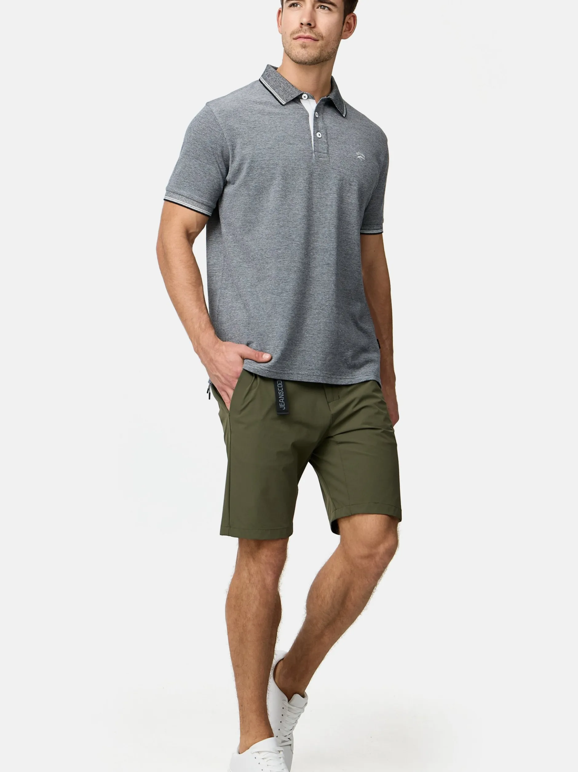 Indicode Herren Shorts Chino - INGareth in khaki