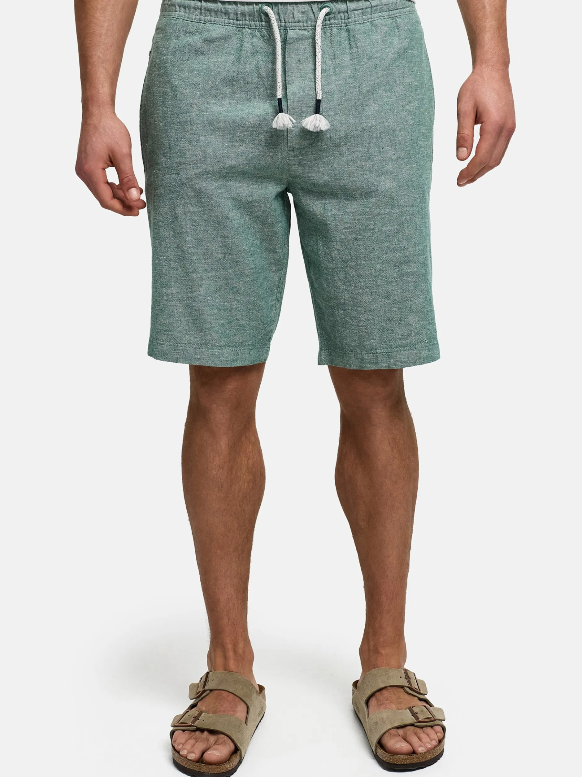 Indicode Herren Shorts Chino - INLino Short in grün