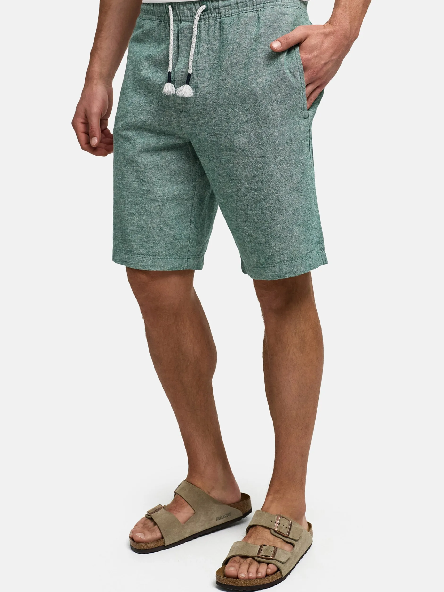 Indicode Herren Shorts Chino - INLino Short in grün