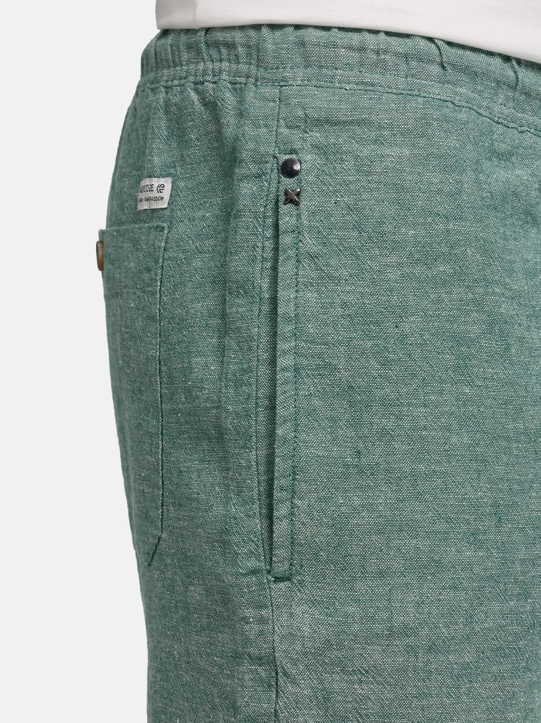 Indicode Herren Shorts Chino - INLino Short in grün