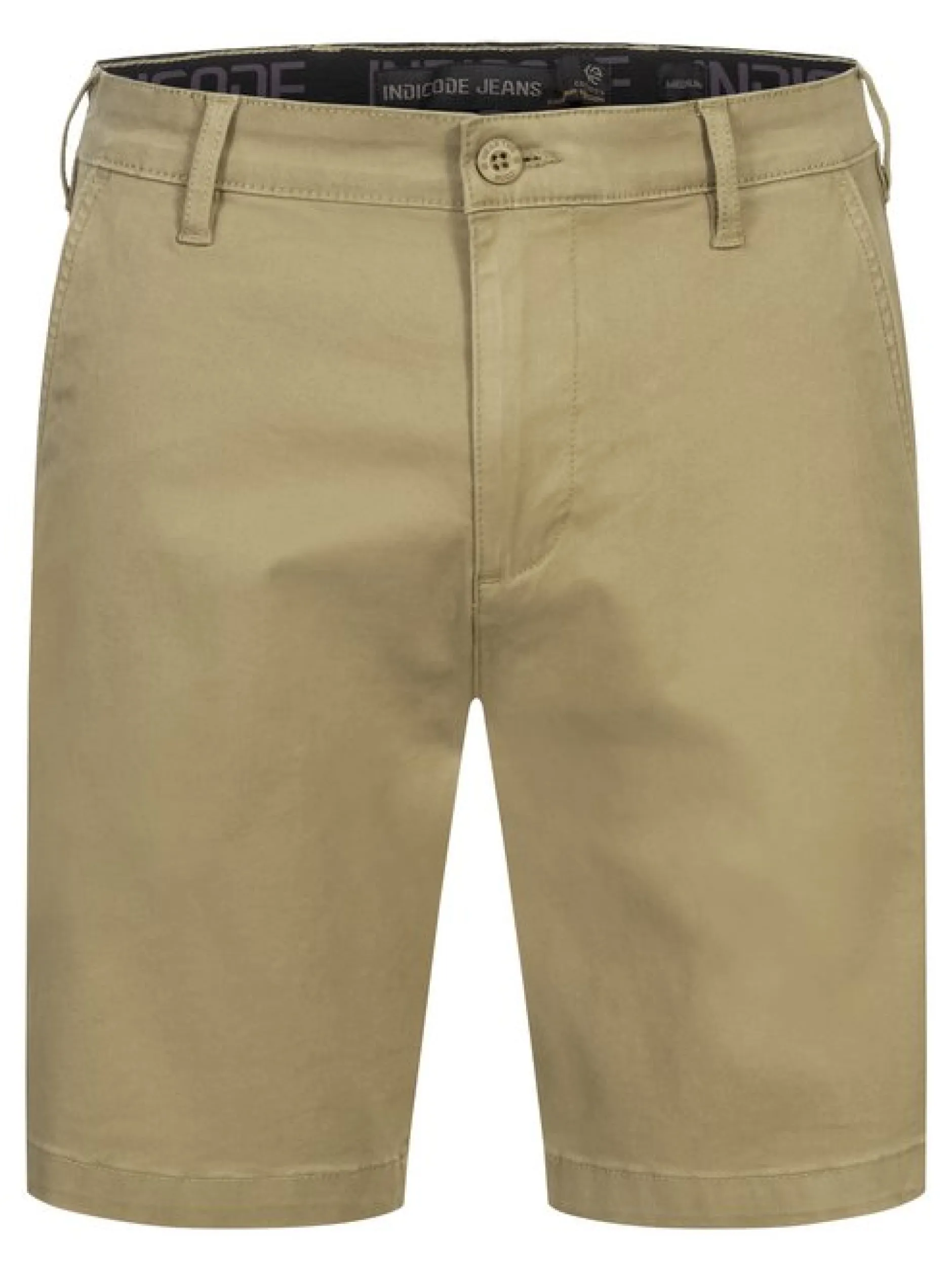 Indicode Herren Shorts Chino - INSeven in beige grün