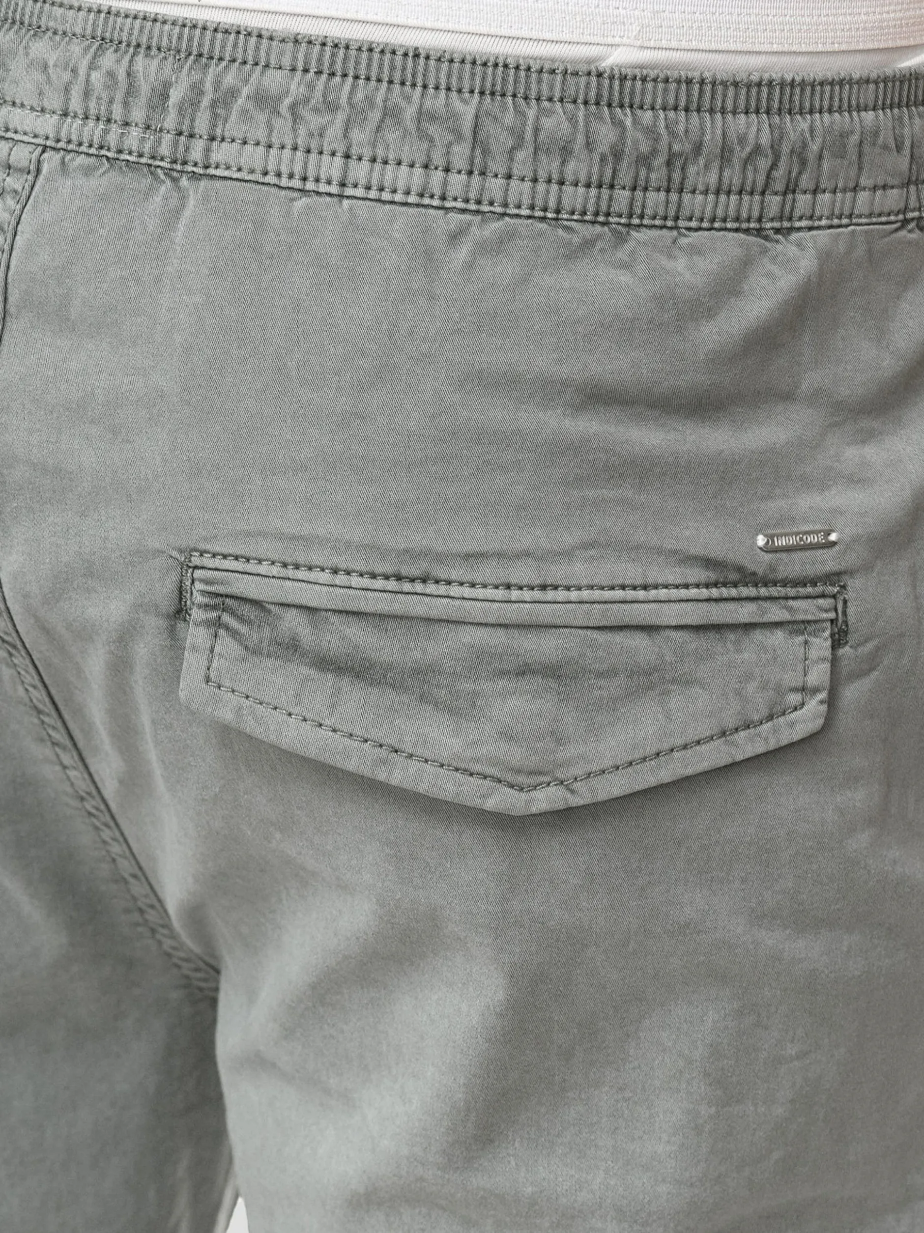 Indicode Herren Shorts Chino - Kelowna in hellgrau grau