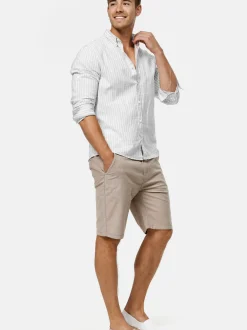 Indicode Herren Shorts Chino - Oklahoma in beige