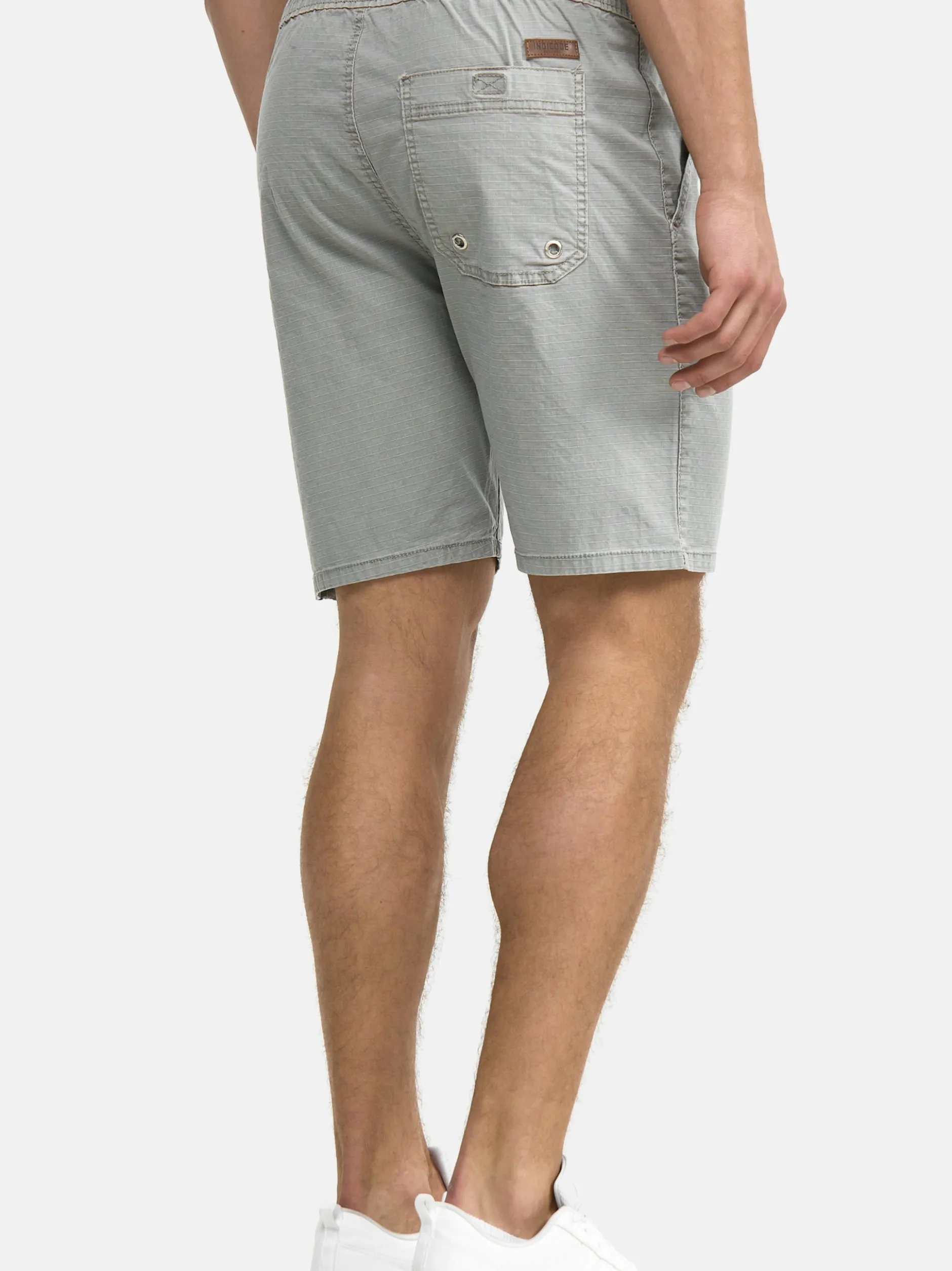 Indicode Herren Shorts Chino - Stoufville in hellgrau grau