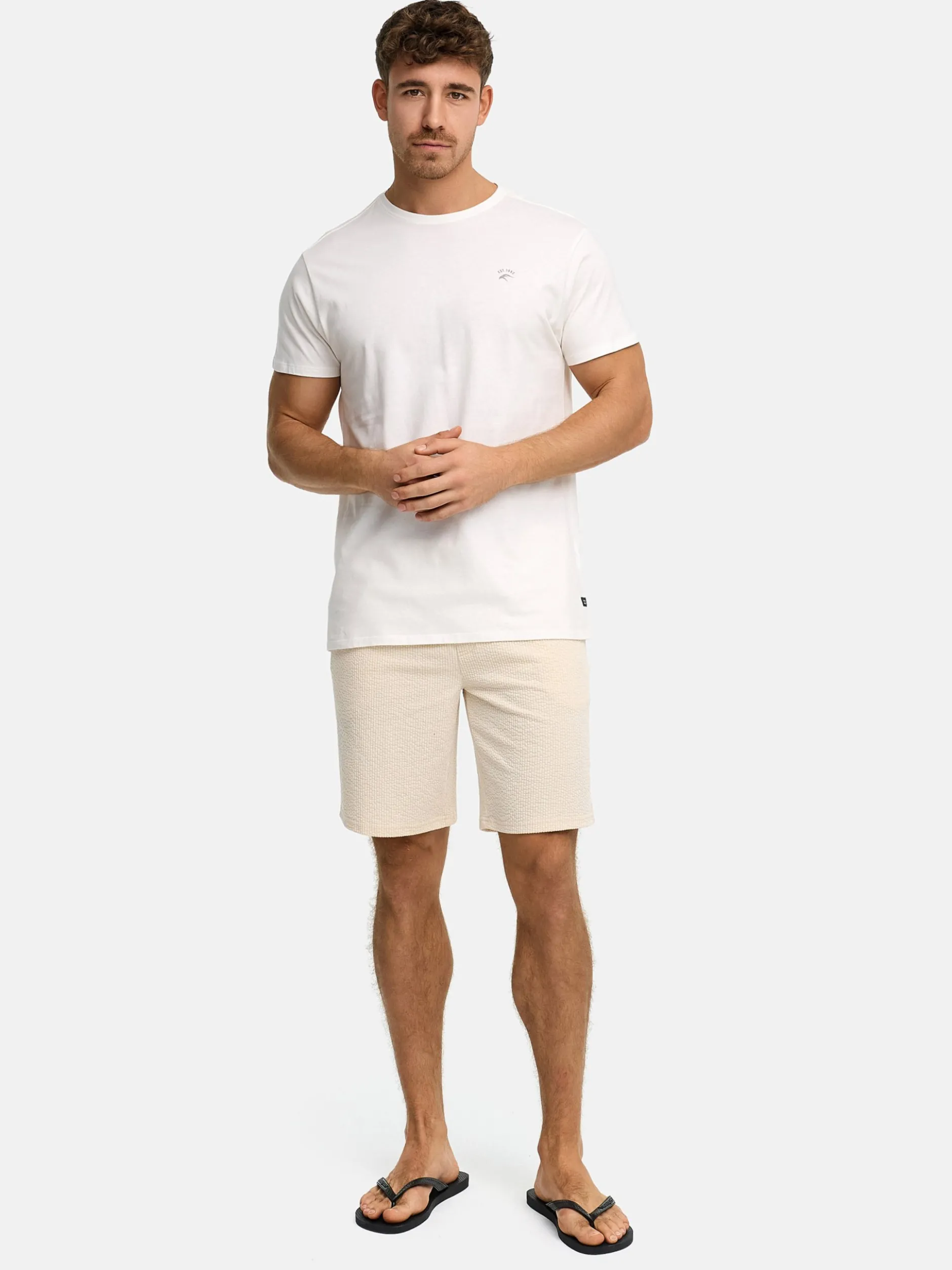 Indicode Herren Shorts - INNogo in beige sand