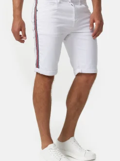Indicode Herren Shorts Jeans - Fife in weiß