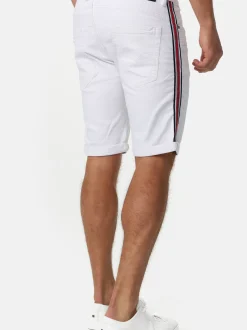 Indicode Herren Shorts Jeans - Fife in weiß