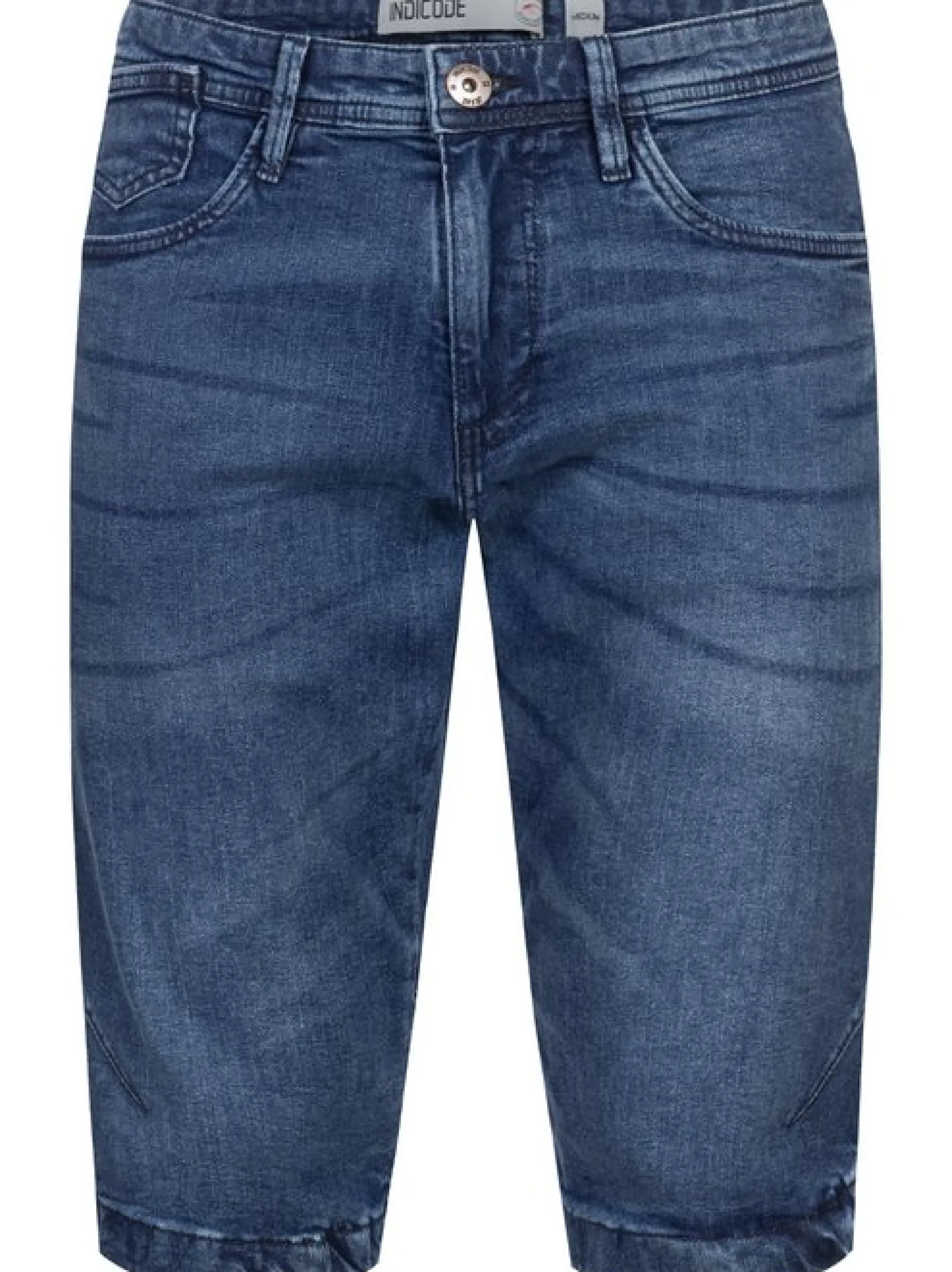 Indicode Herren Shorts Jeans - Jaspar in blau denim