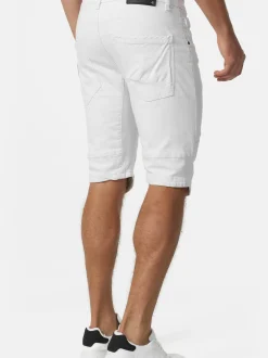 Indicode Herren Shorts Jeans - Leon in weiß