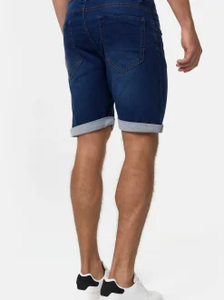 Indicode Herren Shorts Jeans - Lonar in denim blau