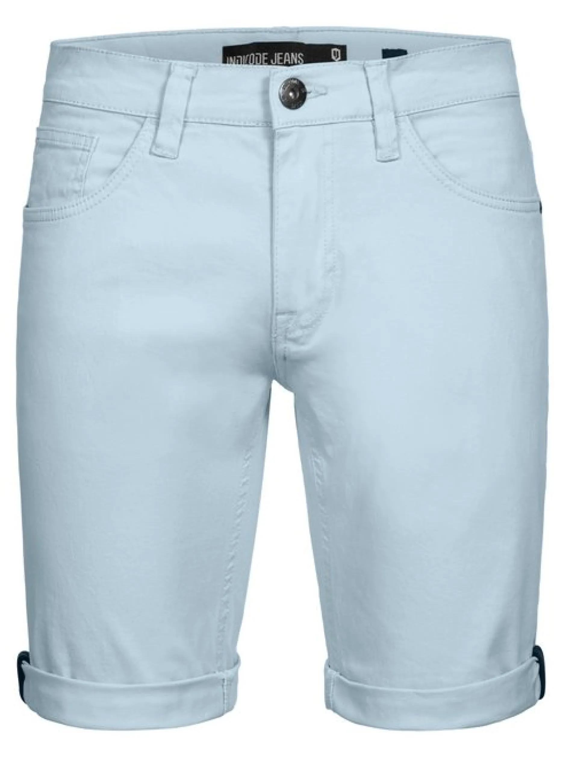 Indicode Herren Shorts Jeans - Villeurbanne in hellblau blau