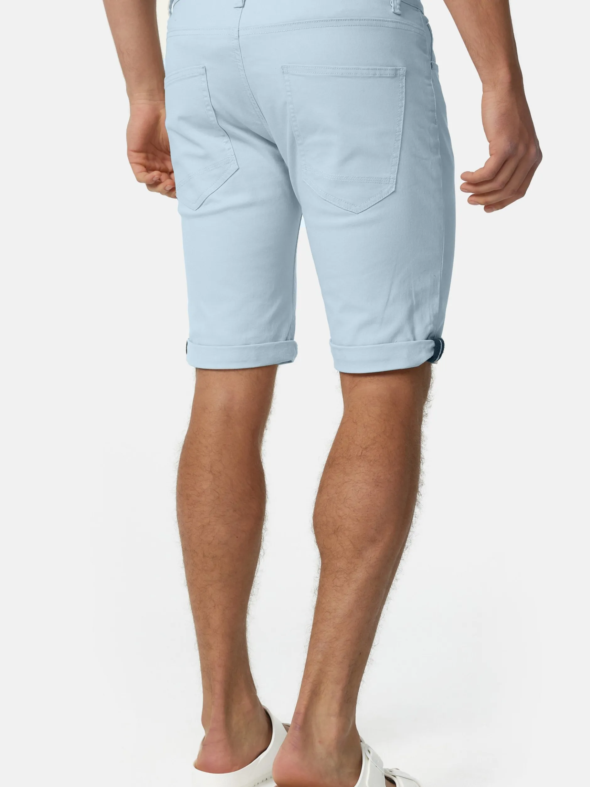 Indicode Herren Shorts Jeans - Villeurbanne in hellblau blau