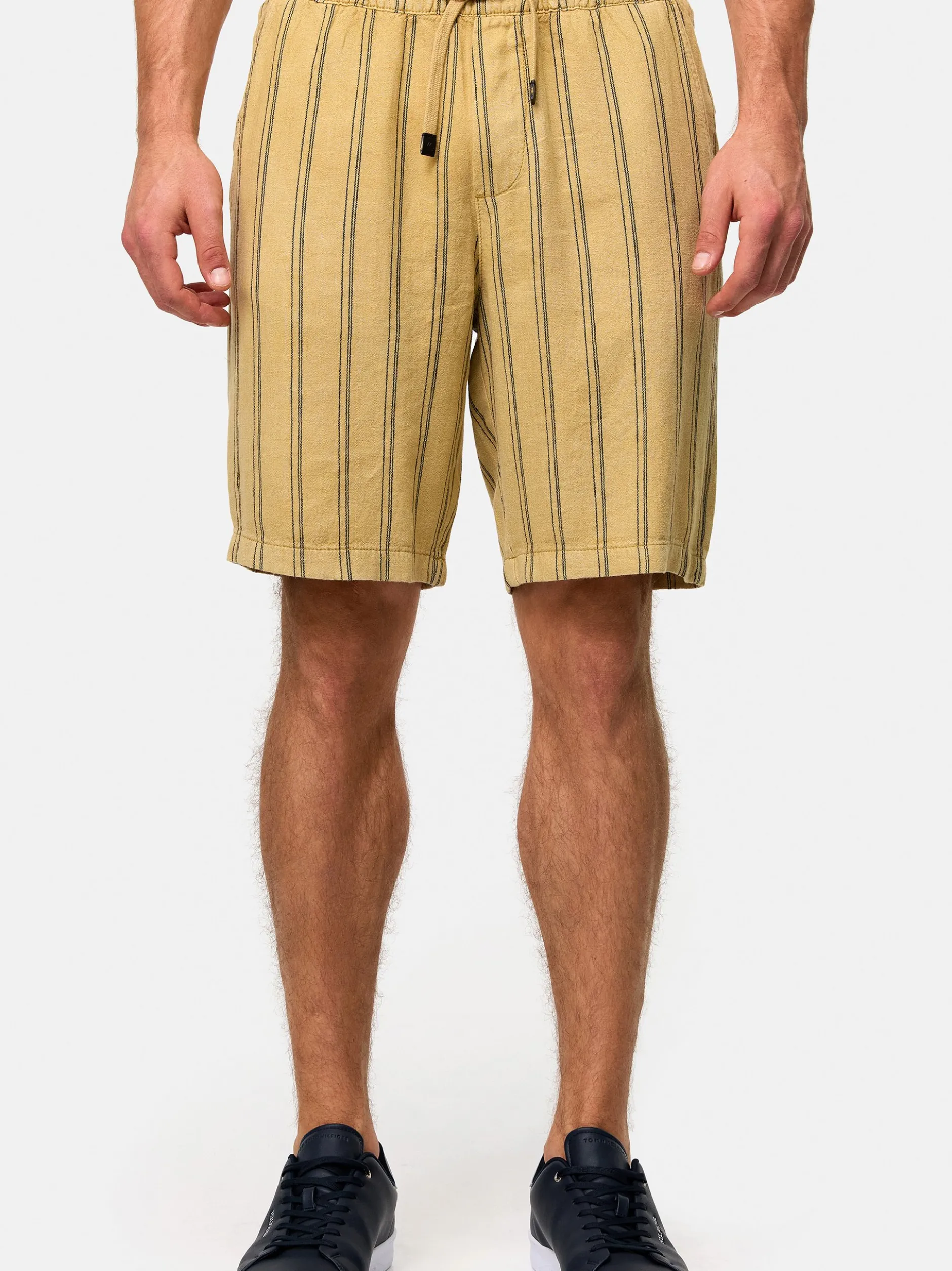 Indicode Herren Shorts Leinen - INBallo in gelb beige