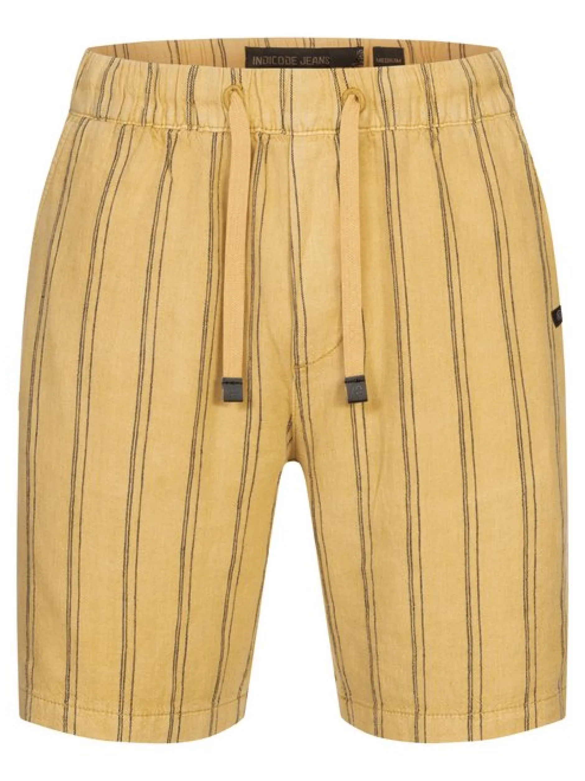 Indicode Herren Shorts Leinen - INBallo in gelb beige