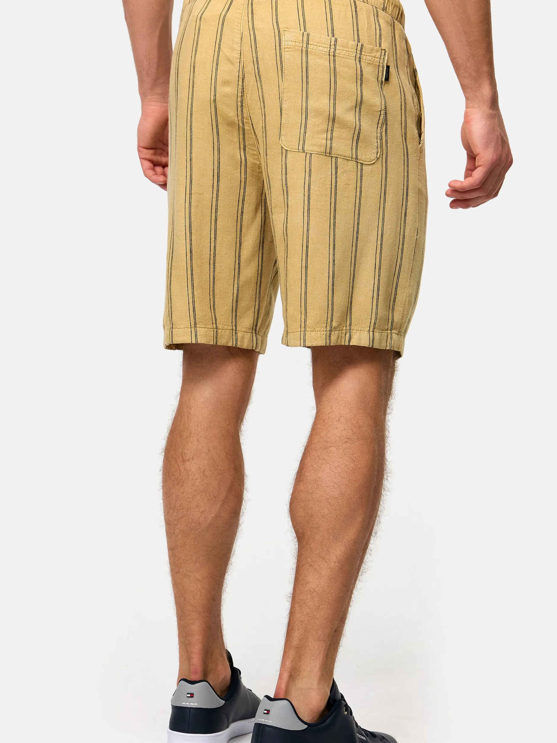 Indicode Herren Shorts Leinen - INBallo in gelb beige