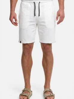 Indicode Herren Shorts Sweat - 2-Pack Eddy in weiß mehrfarbig