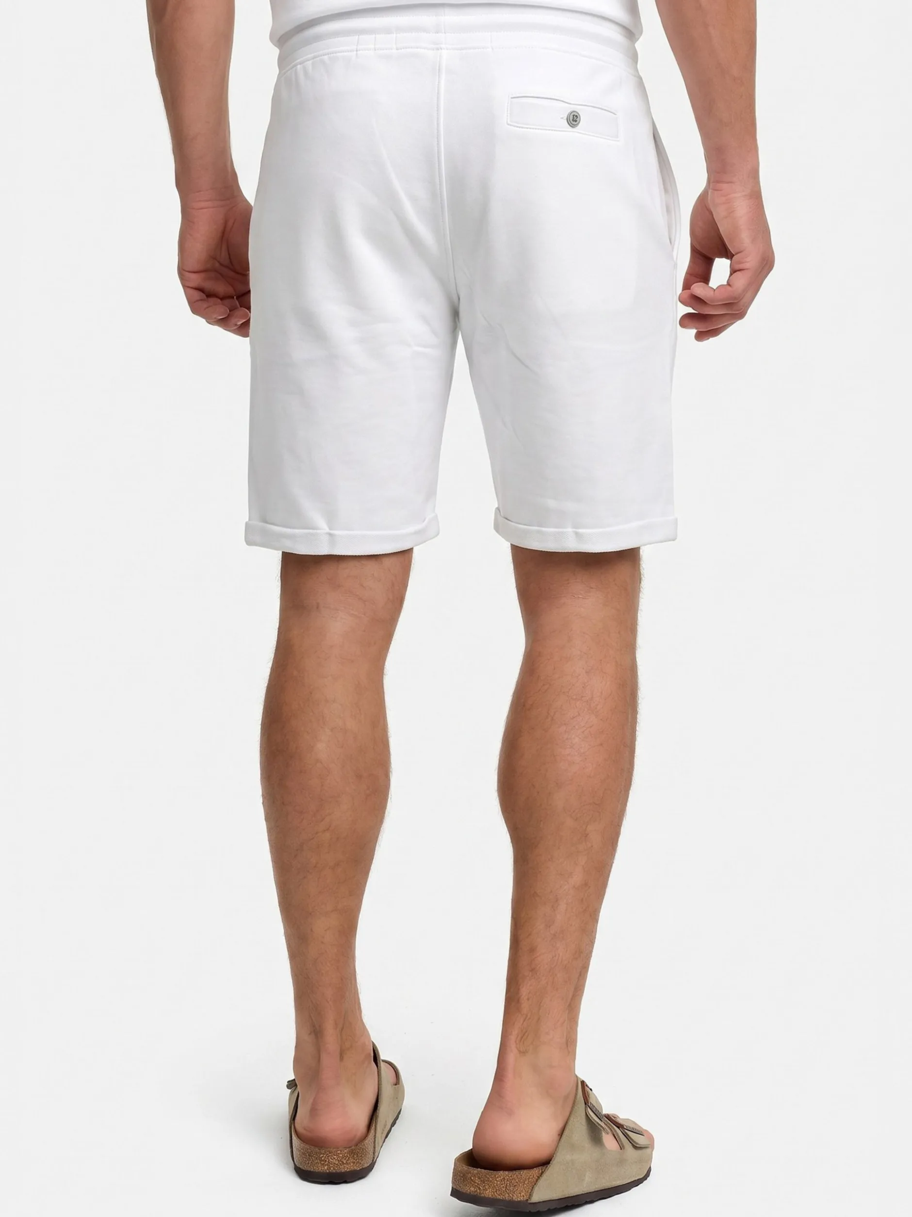 Indicode Herren Shorts Sweat - 2-Pack Eddy in weiß mehrfarbig