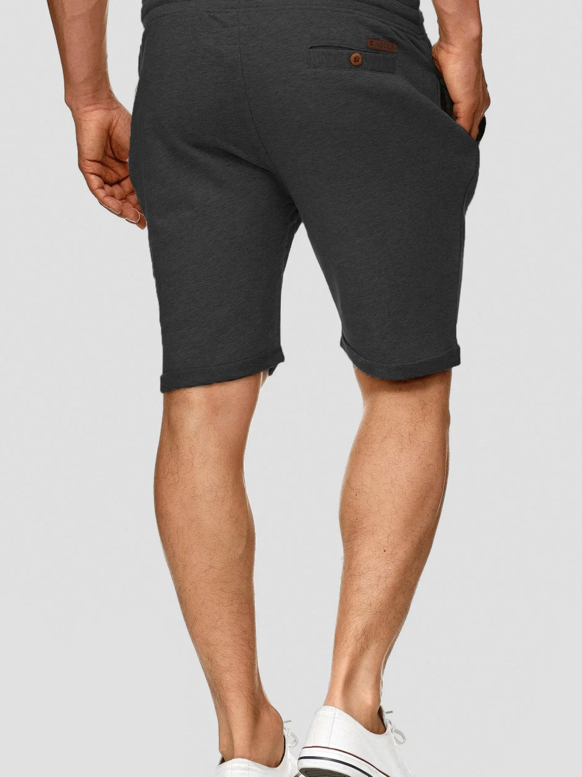 Indicode Herren Shorts Sweat - 2-Pack Eddy in weiß mehrfarbig