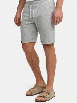 Indicode Herren Shorts Sweat - Aldrich in hellgrau