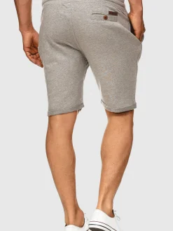 Indicode Herren Shorts Sweat - Aldrich in hellgrau