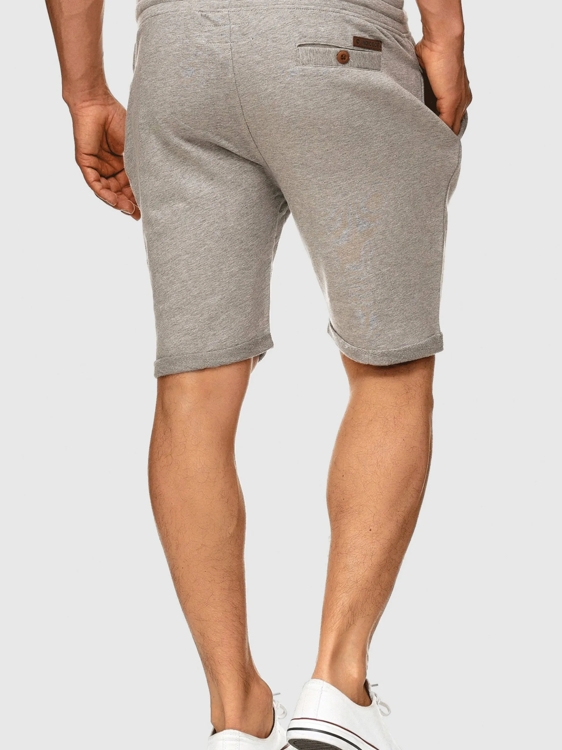 Indicode Herren Shorts Sweat - Aldrich in hellgrau