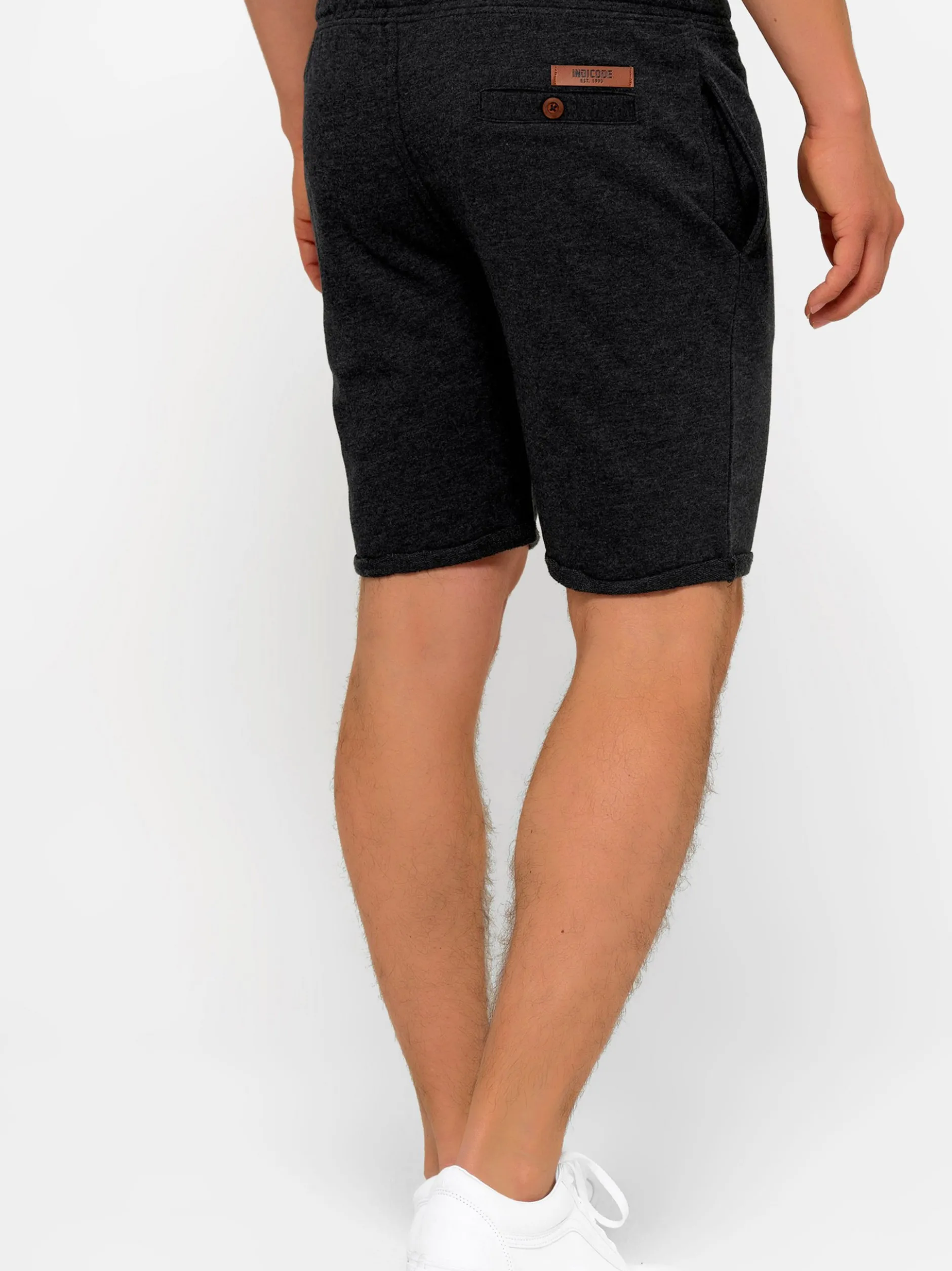 Indicode Herren Shorts Sweat - Aldrich in schwarz