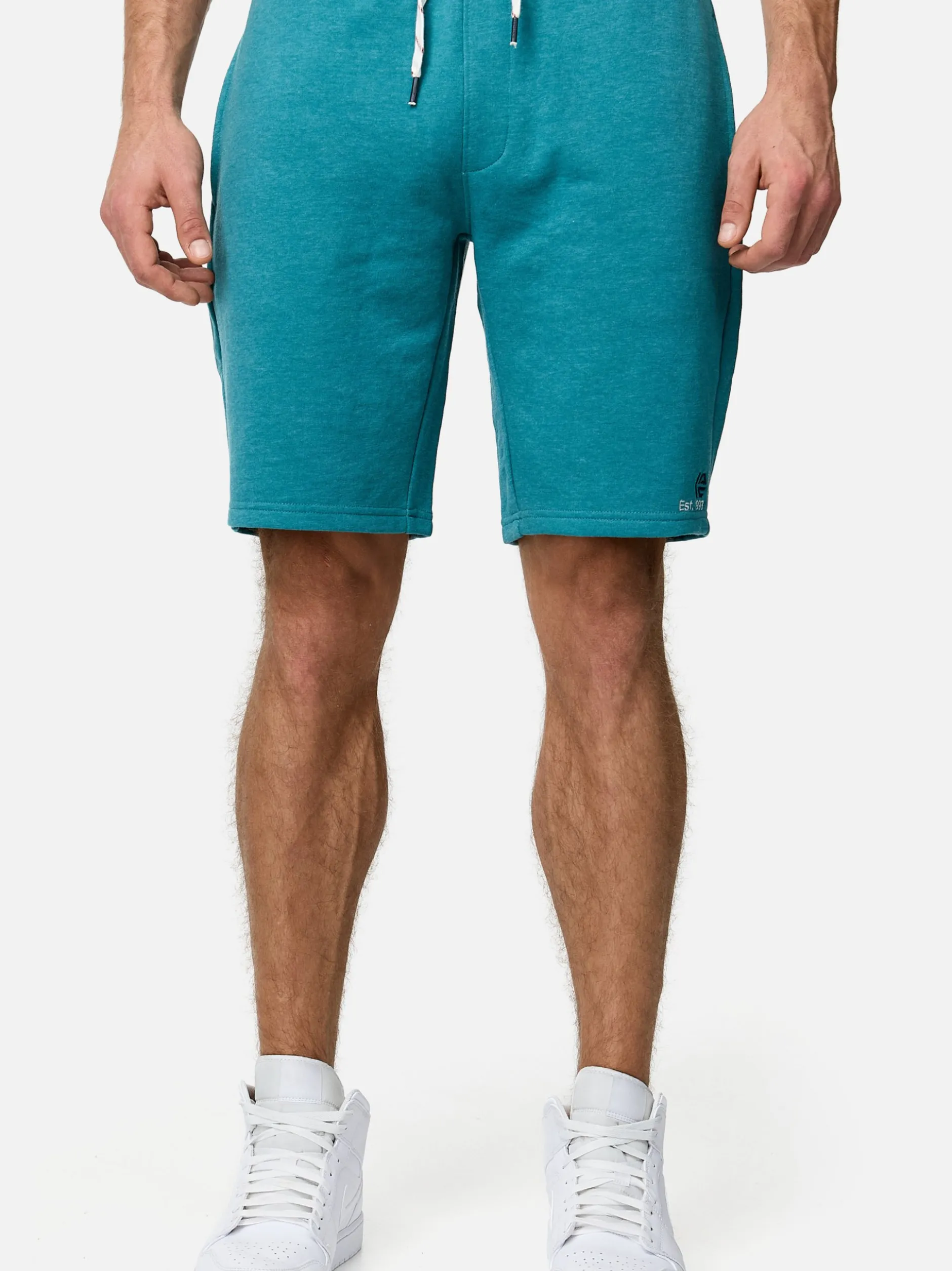 Indicode Herren Shorts Sweat - INRobbie in aqua blau