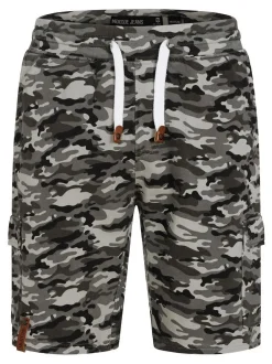 Indicode Herren Shorts Sweat - White Rock in anthrazit