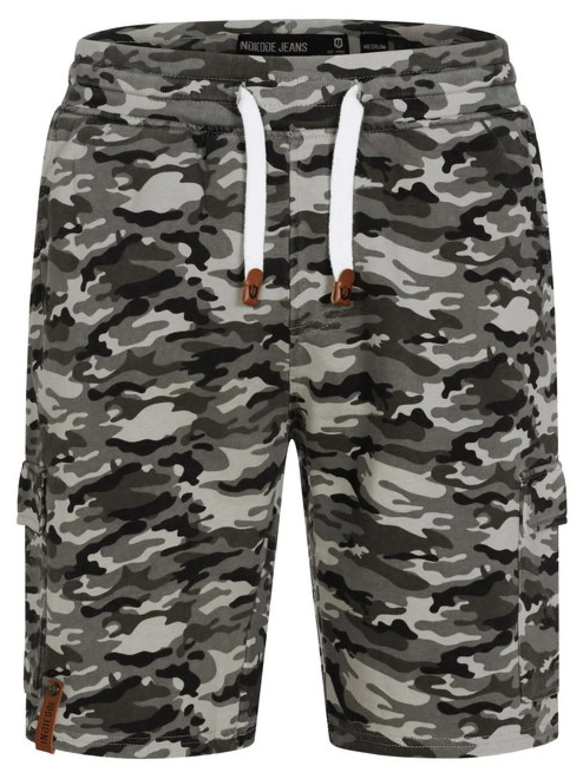 Indicode Herren Shorts Sweat - White Rock in anthrazit