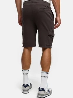 Indicode Herren Shorts Sweat - White Rock in anthrazit