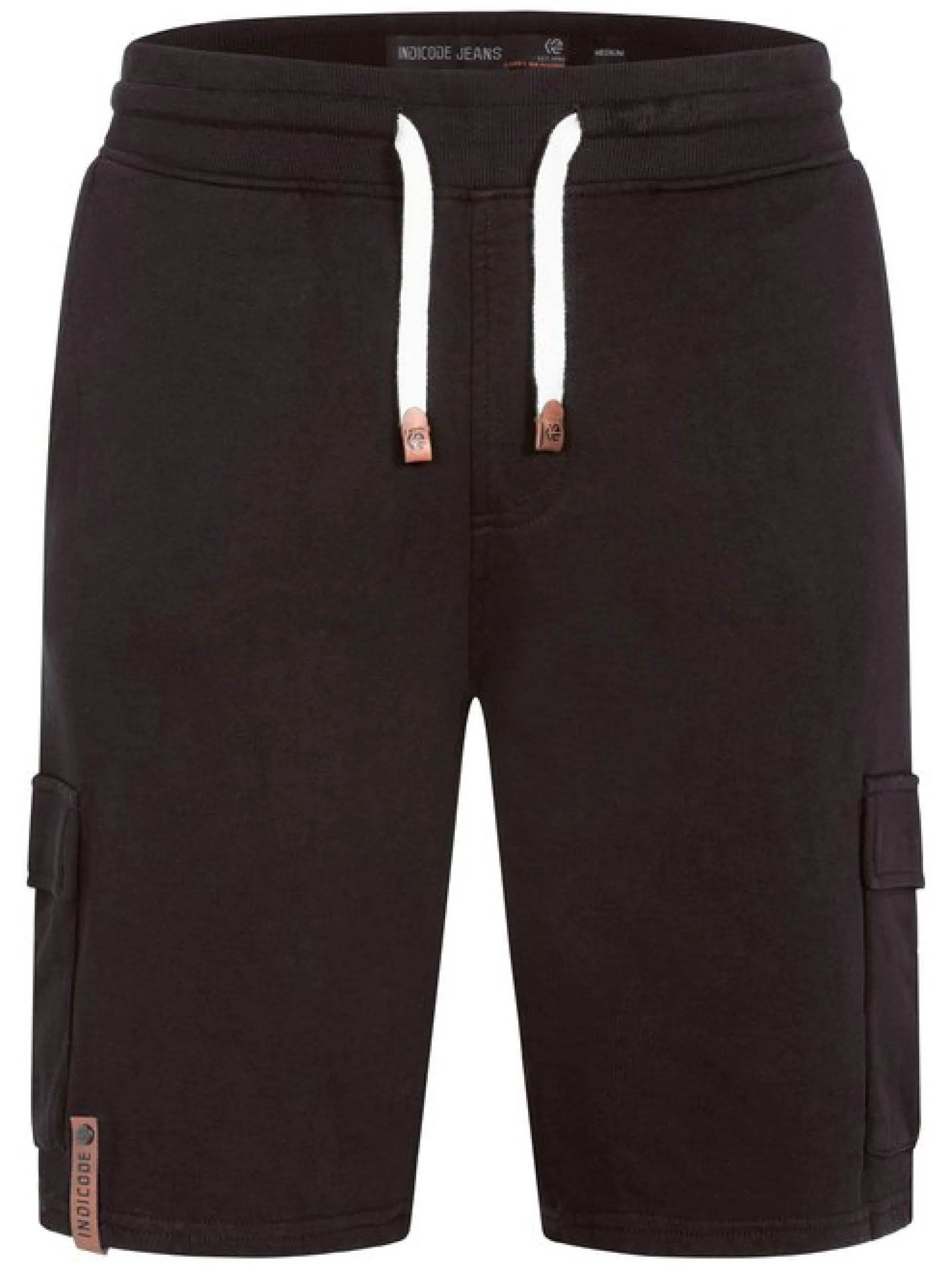 Indicode Herren Shorts Sweat - White Rock in anthrazit