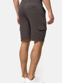 Indicode Herren Shorts Sweat - White Rock in anthrazit
