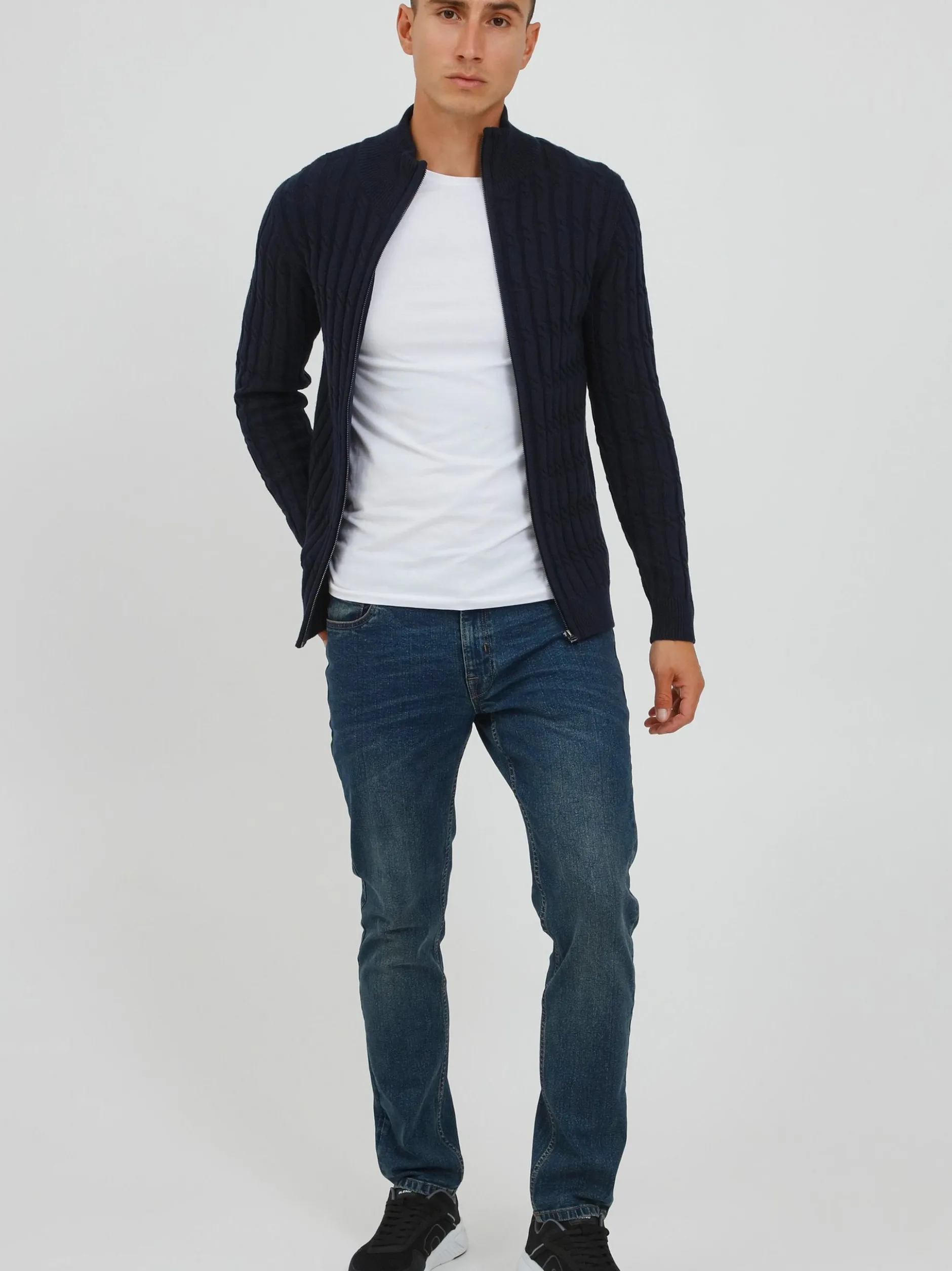 Indicode Herren Strickjacke - IDPaulomo in marine