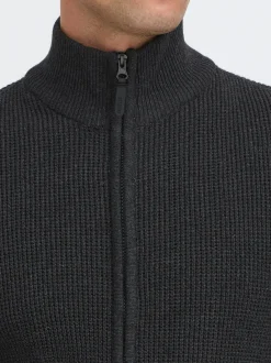 Indicode Herren Strickjacke - IDRevil in anthrazit