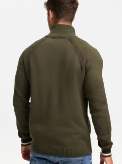 Indicode Herren Strickjacke - INArutemia in khaki