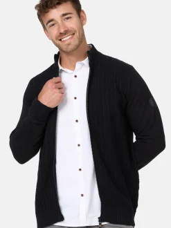 Indicode Herren Strickjacke - INCason in schwarz