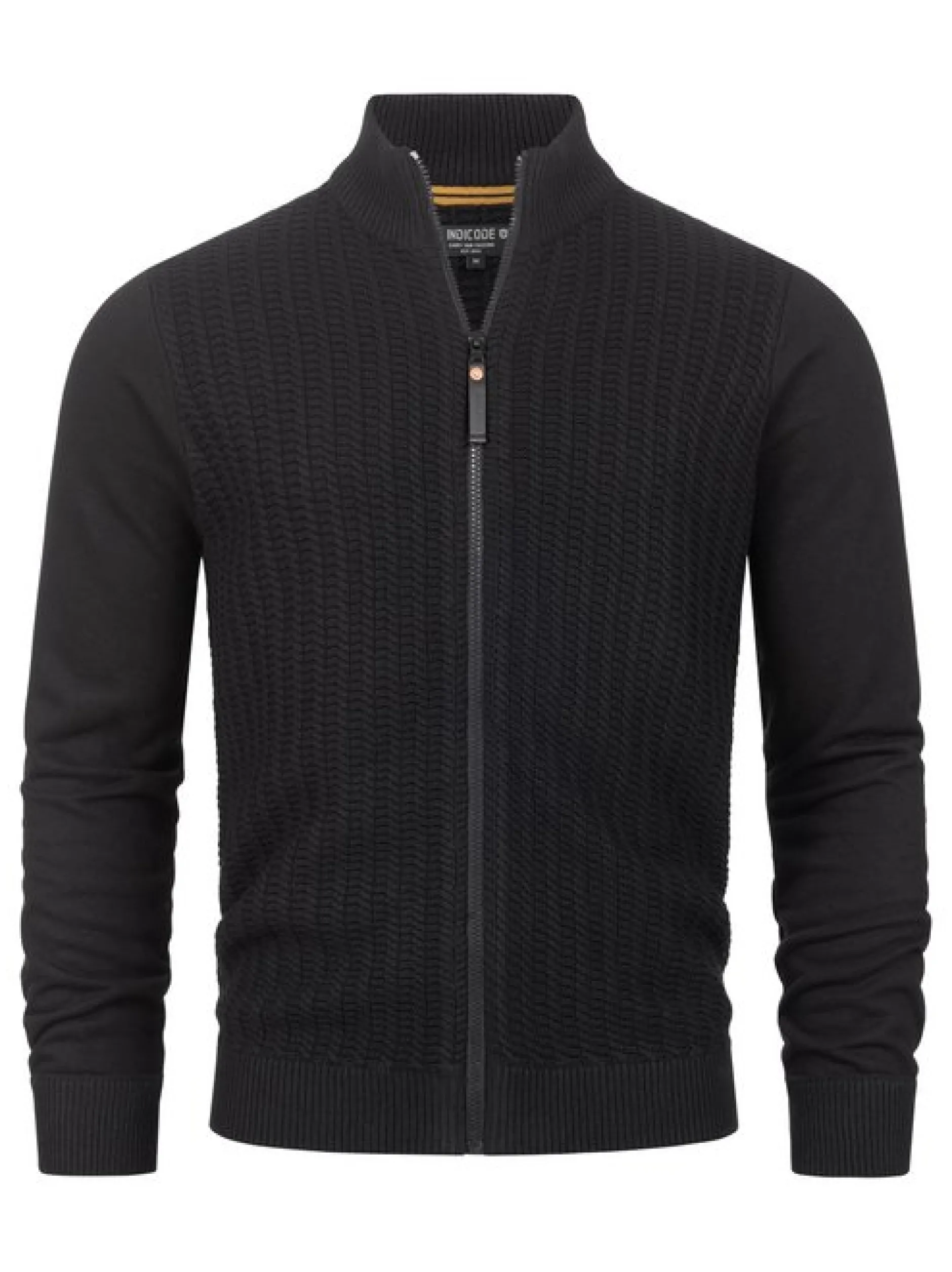 Indicode Herren Strickjacke - INCason in schwarz