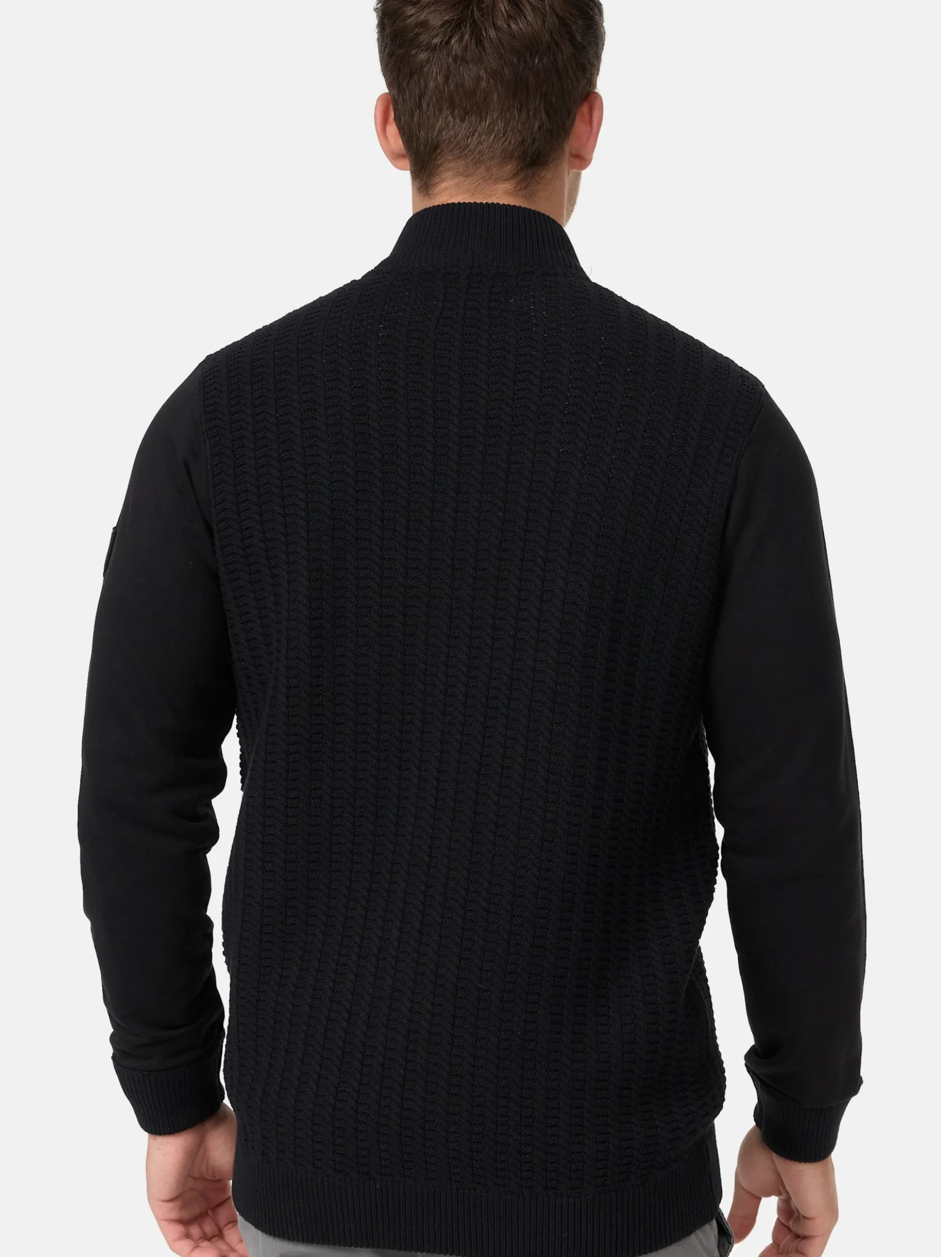 Indicode Herren Strickjacke - INCason in schwarz