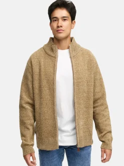 Indicode Herren Strickjacke - INFilion in beige sand