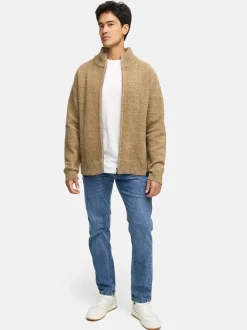 Indicode Herren Strickjacke - INFilion in beige sand