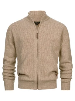 Indicode Herren Strickjacke - INPeace Cardigan in beige